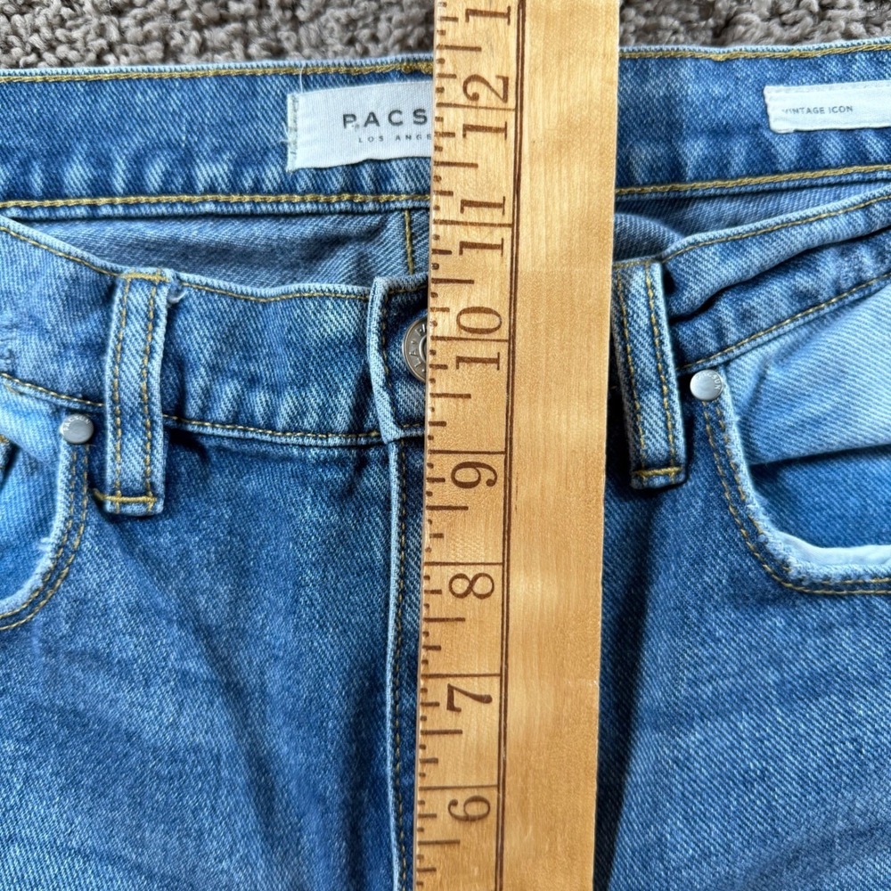 PacSun Vintage Icon Patchwork mid Rise skinny Jeans Blue 27 boho retro Y2K ankle - Picture 10 of 10